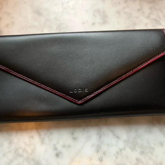Lodis Black Wallet with Red Accent - Picture 4 of 4